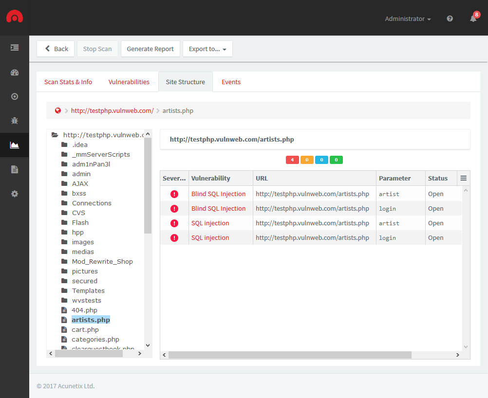 Events database. Acunetix Linux. Alternative web vulnerability Scanner. Block schema of Acunetix web Security. Nikto (vulnerability Scanner).